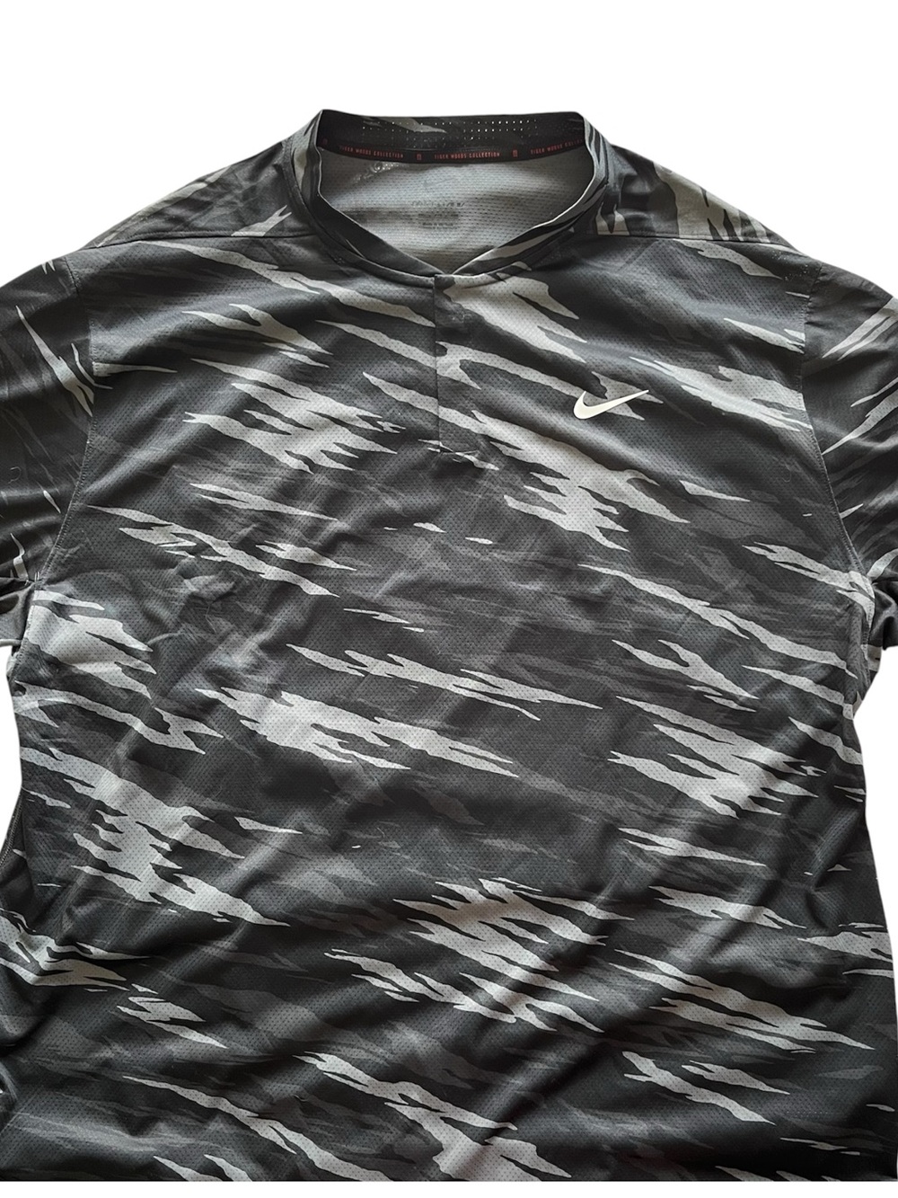 Tiger Woods Nike Grey Camo Golf Shirt